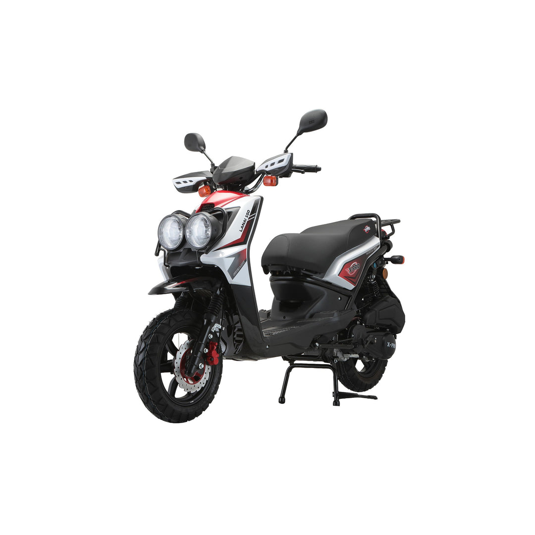 Free Shipping! X-PRO Lanai 150cc Moped Scooter with 12" Aluminum Wheels, Electric/Kick Start, Dual Headlights and Tail Lights!