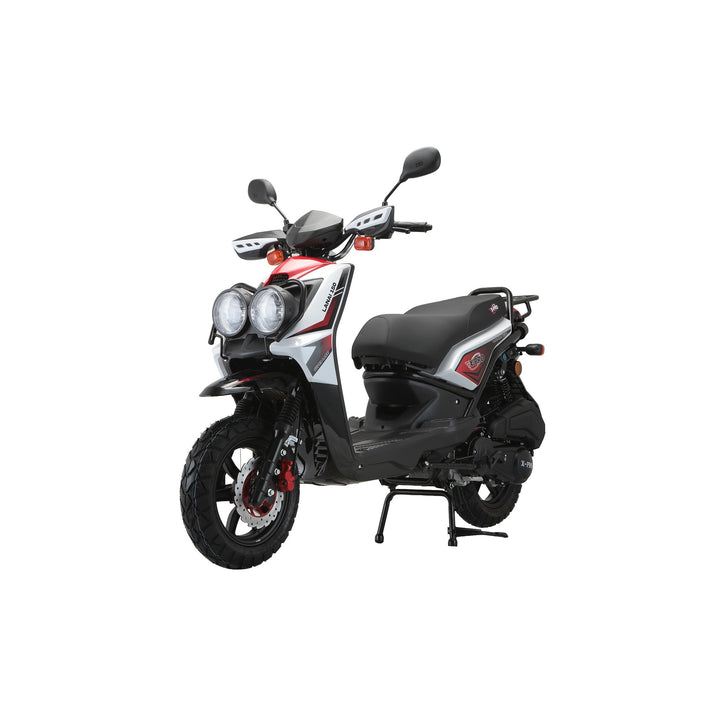 Free Shipping! X-PRO Lanai 150cc Moped Scooter with 12" Aluminum Wheels, Electric/Kick Start, Dual Headlights and Tail Lights!