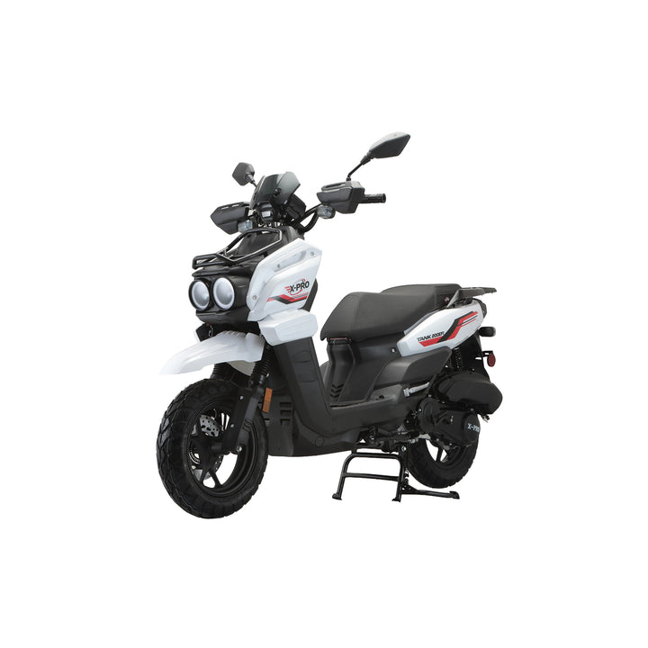 Free Shipping! X-PRO TANK 200 EFI Electronic Fuel Injection Moped Scooter with 12" Alloy Wheels! LED Lights!
