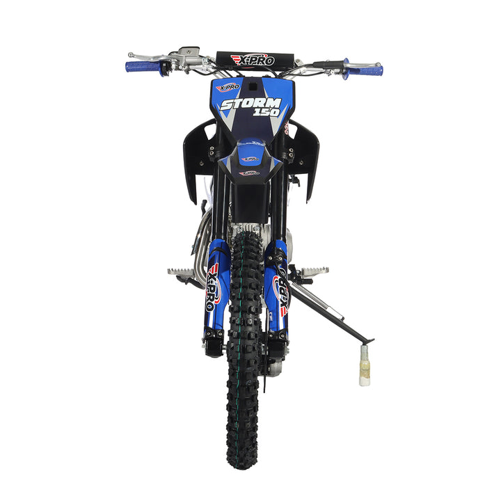 Free Shipping! X-PRO Storm 150 Dirt Bike with 4-Speed Manual Transmission, Electric/Kick Start, Big 19in/16in Tires!