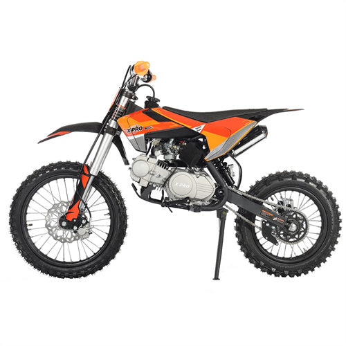 Free Shipping! X-PRO X19 125cc Dirt Bike with 4-Speed Semi-Automatic Transmission, Kick Start, Big 17in/14in Tires! Zongshen Brand Engine!