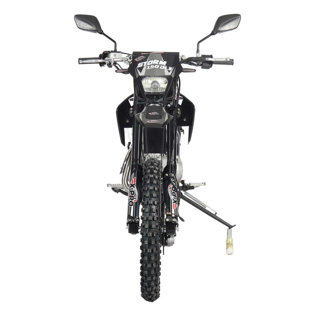Free Shipping! X-PRO Storm DLX 150 Dirt Bike with All Lights, 4-Speed Manual Transmission, Electric/Kick Start, Big 19in/16in Tires!