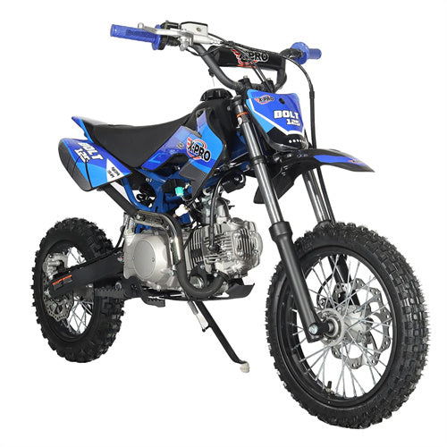 Free Shipping! X-PRO Bolt 125cc Dirt Bike with Automatic Transmission, Electric Start, Big 14in/12in Tires!