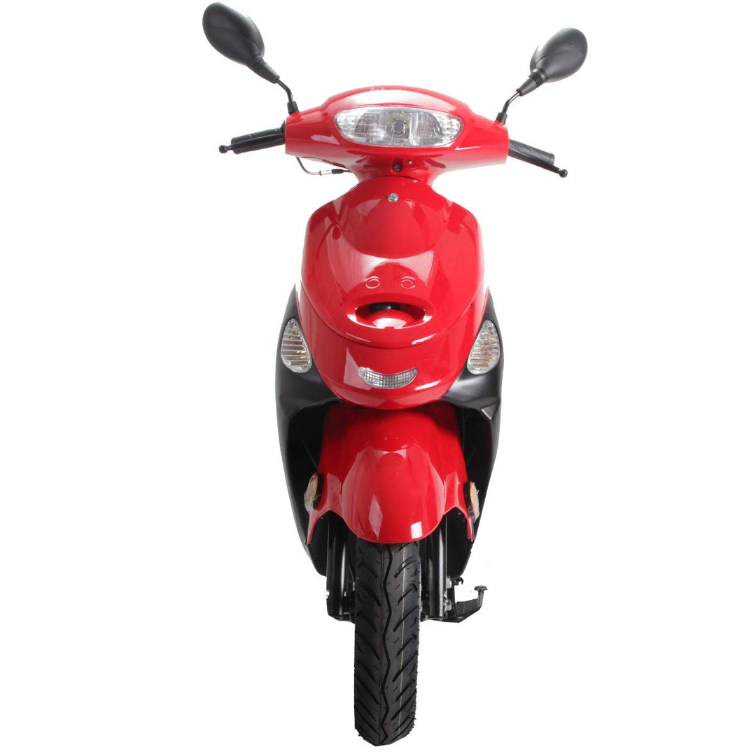 Free Shipping! X-PRO Maui 50cc Moped Scooter with 10in Aluminum Wheels, Rear Trunk, Electric/Kick Start! Large Headlight!