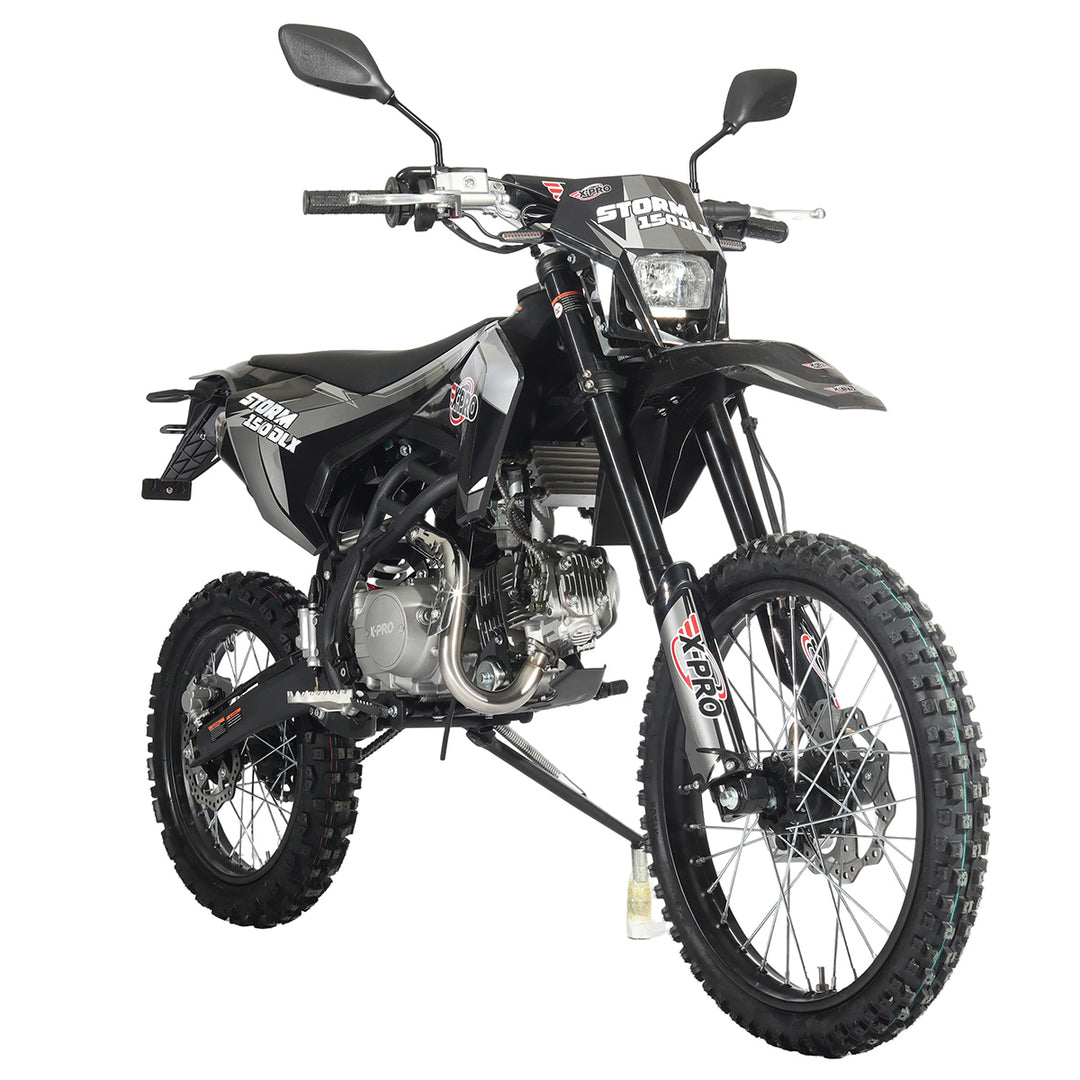 Free Shipping! X-PRO Storm DLX 150 Dirt Bike with All Lights, 4-Speed Manual Transmission, Electric/Kick Start, Big 19in/16in Tires!