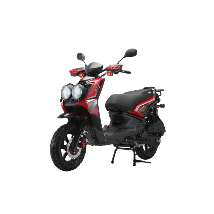 Free Shipping! X-PRO Lanai 150cc Moped Scooter with 12" Aluminum Wheels, Electric/Kick Start, Dual Headlights and Tail Lights!