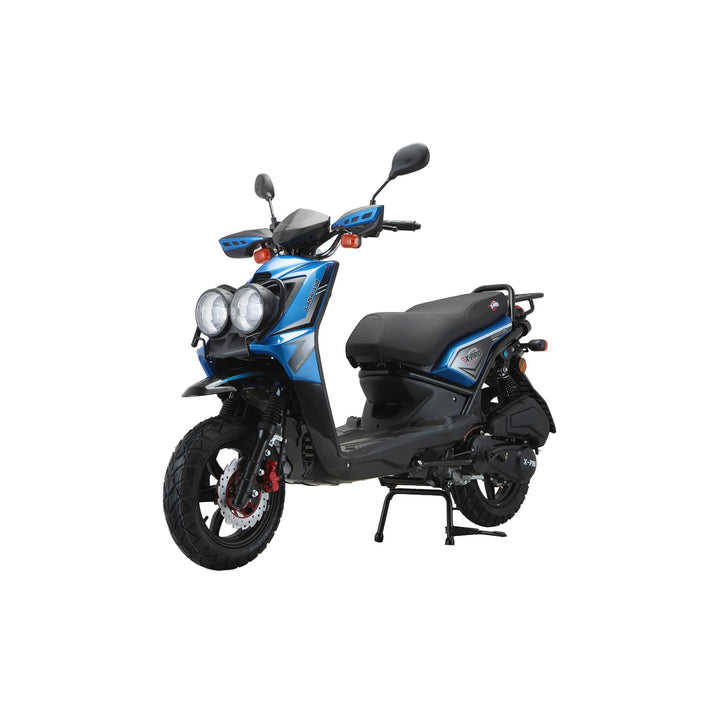 Free Shipping! X-PRO Lanai 150cc Moped Scooter with 12" Aluminum Wheels, Electric/Kick Start, Dual Headlights and Tail Lights!