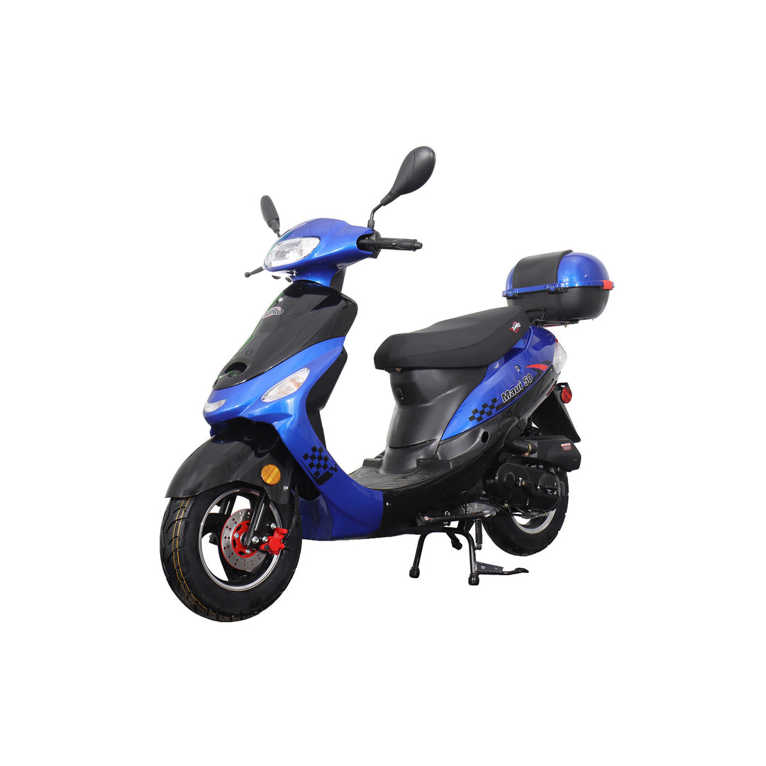 Free Shipping! X-PRO Maui 50cc Moped Scooter with 10" Aluminum Wheels, Rear Trunk, Electric/Kick Start!