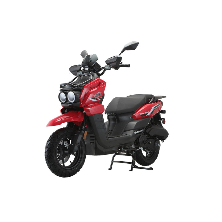 Free Shipping! X-PRO TANK 200 EFI Electronic Fuel Injection Moped Scooter with 12" Alloy Wheels! LED Lights!