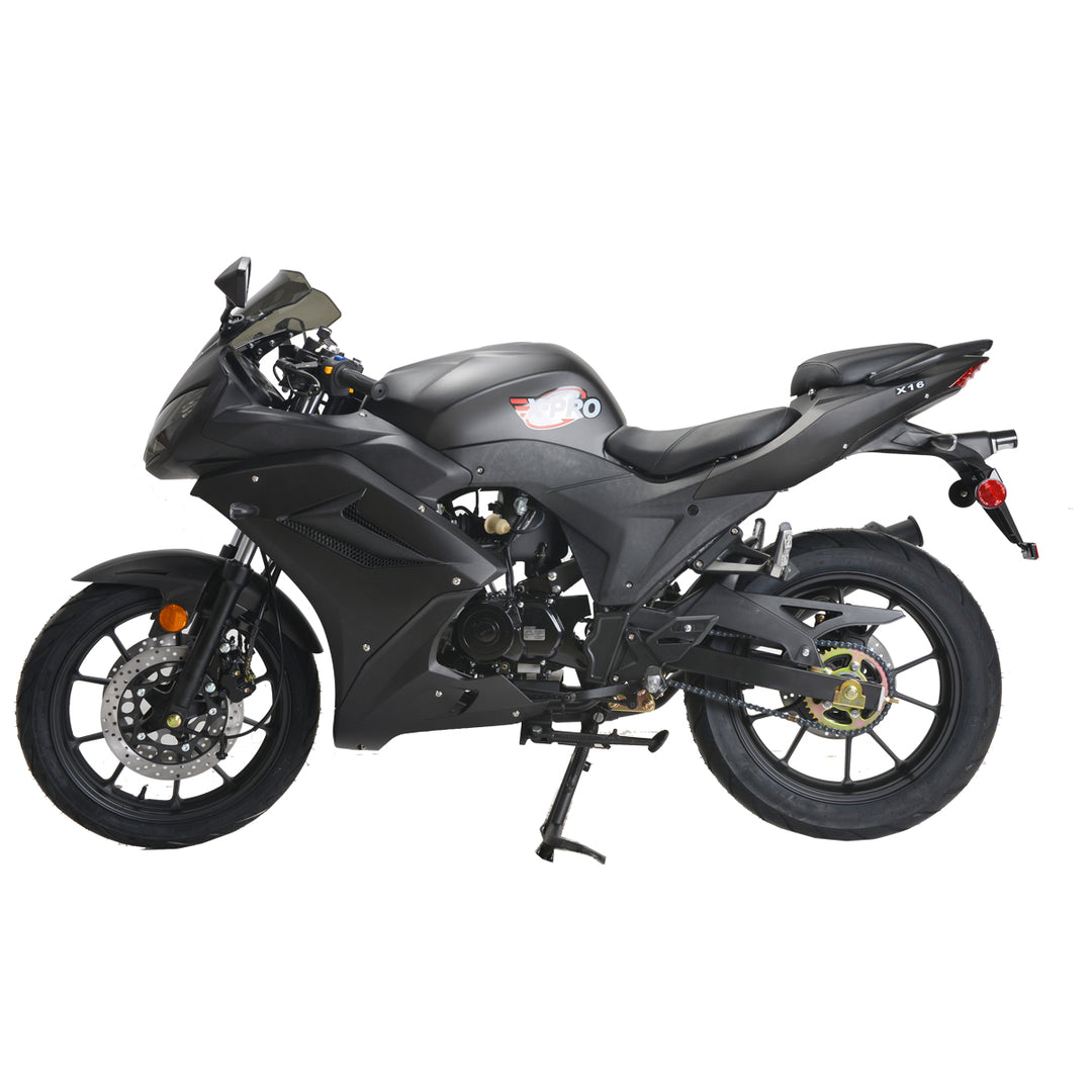 Free Shipping! X-PRO 125cc Ninja Motorcycle with Manual Transmission, Electric Start! 17in Wheels! Assembled In Crate!