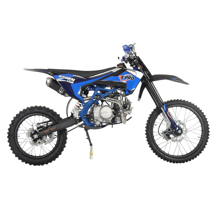 Free Shipping! X-PRO Storm 150 Dirt Bike with 4-Speed Manual Transmission, Electric/Kick Start, Big 19in/16in Tires!