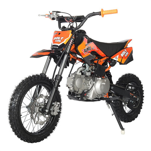 Free Shipping! X-PRO Bolt 125cc Dirt Bike with Automatic Transmission, Electric Start, Big 14in/12in Tires!