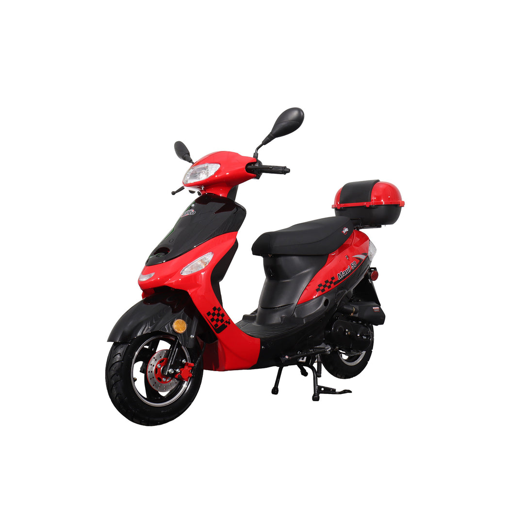 Free Shipping! X-PRO Maui 50cc Moped Scooter with 10" Aluminum Wheels, Rear Trunk, Electric/Kick Start!