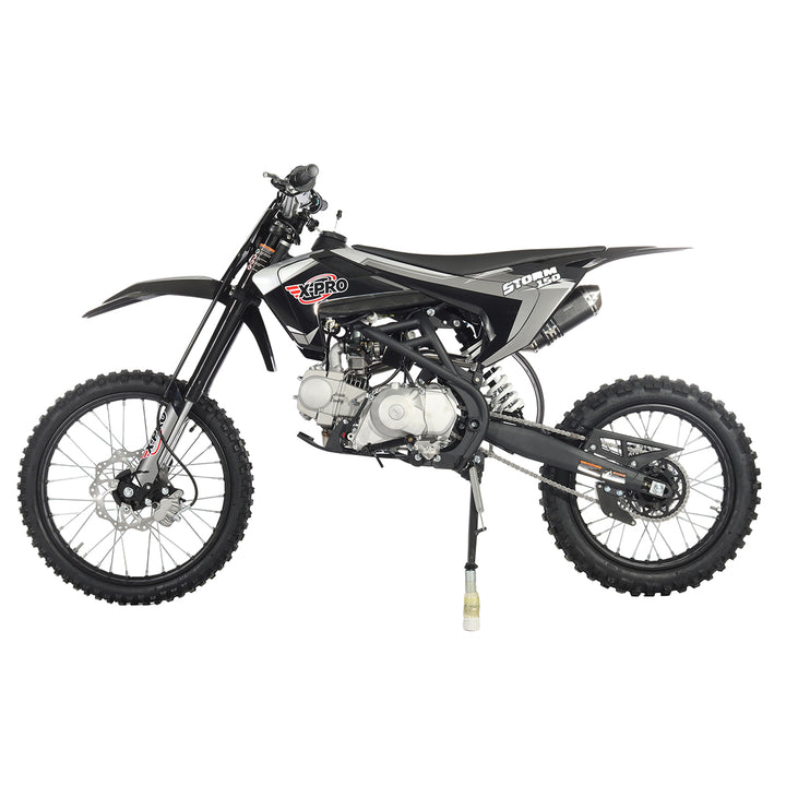 Free Shipping! X-PRO Storm 150 Dirt Bike with 4-Speed Manual Transmission, Electric/Kick Start, Big 19in/16in Tires!