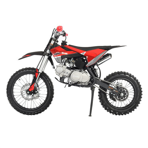 Free Shipping! X-PRO X19 125cc Dirt Bike with 4-Speed Semi-Automatic Transmission, Kick Start, Big 17in/14in Tires! Zongshen Brand Engine!