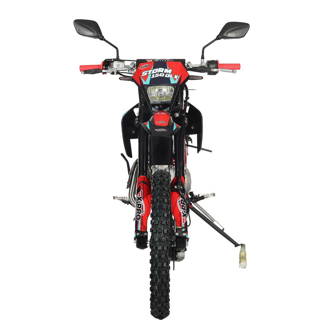 Free Shipping! X-PRO Storm DLX 150 Dirt Bike with All Lights, 4-Speed Manual Transmission, Electric/Kick Start, Big 19in/16in Tires!