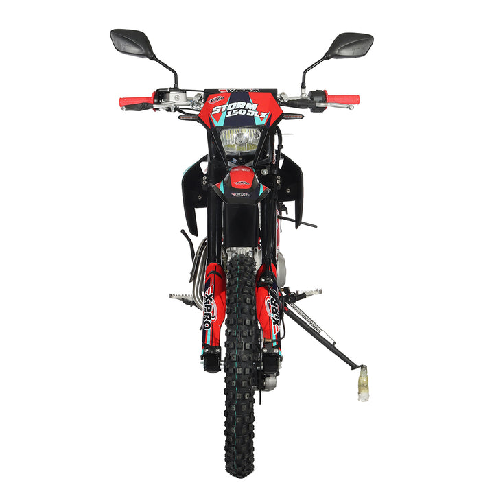Free Shipping! X-PRO Storm DLX 150 Dirt Bike with All Lights, 4-Speed Manual Transmission, Electric/Kick Start, Big 19in/16in Tires!