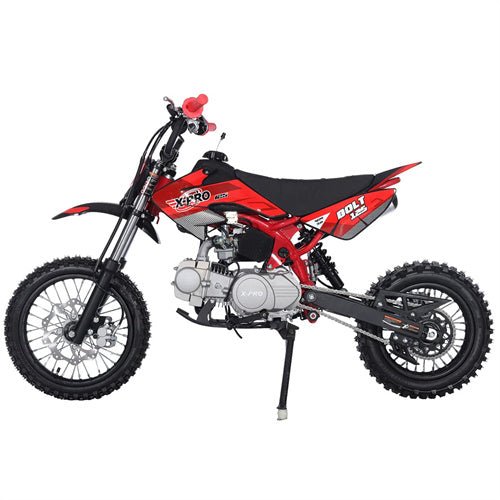 Free Shipping! X-PRO Bolt 125cc Dirt Bike with 4-Speed Manual Transmission, Kick Start, Big 14in/12in Tires! Zongshen Brand Engine!