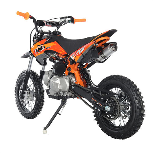 Free Shipping! X-PRO Bolt 125cc Dirt Bike with Automatic Transmission, Electric Start, Big 14in/12in Tires!