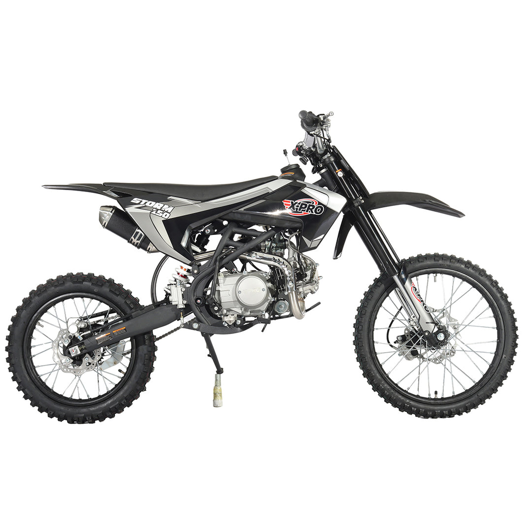 Free Shipping! X-PRO Storm 150 Dirt Bike with 4-Speed Manual Transmission, Electric/Kick Start, Big 19in/16in Tires!