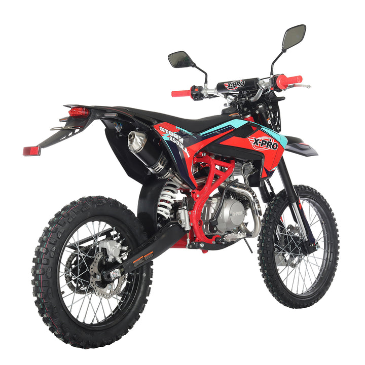 Free Shipping! X-PRO Storm DLX 150 Dirt Bike with All Lights, 4-Speed Manual Transmission, Electric/Kick Start, Big 19in/16in Tires!