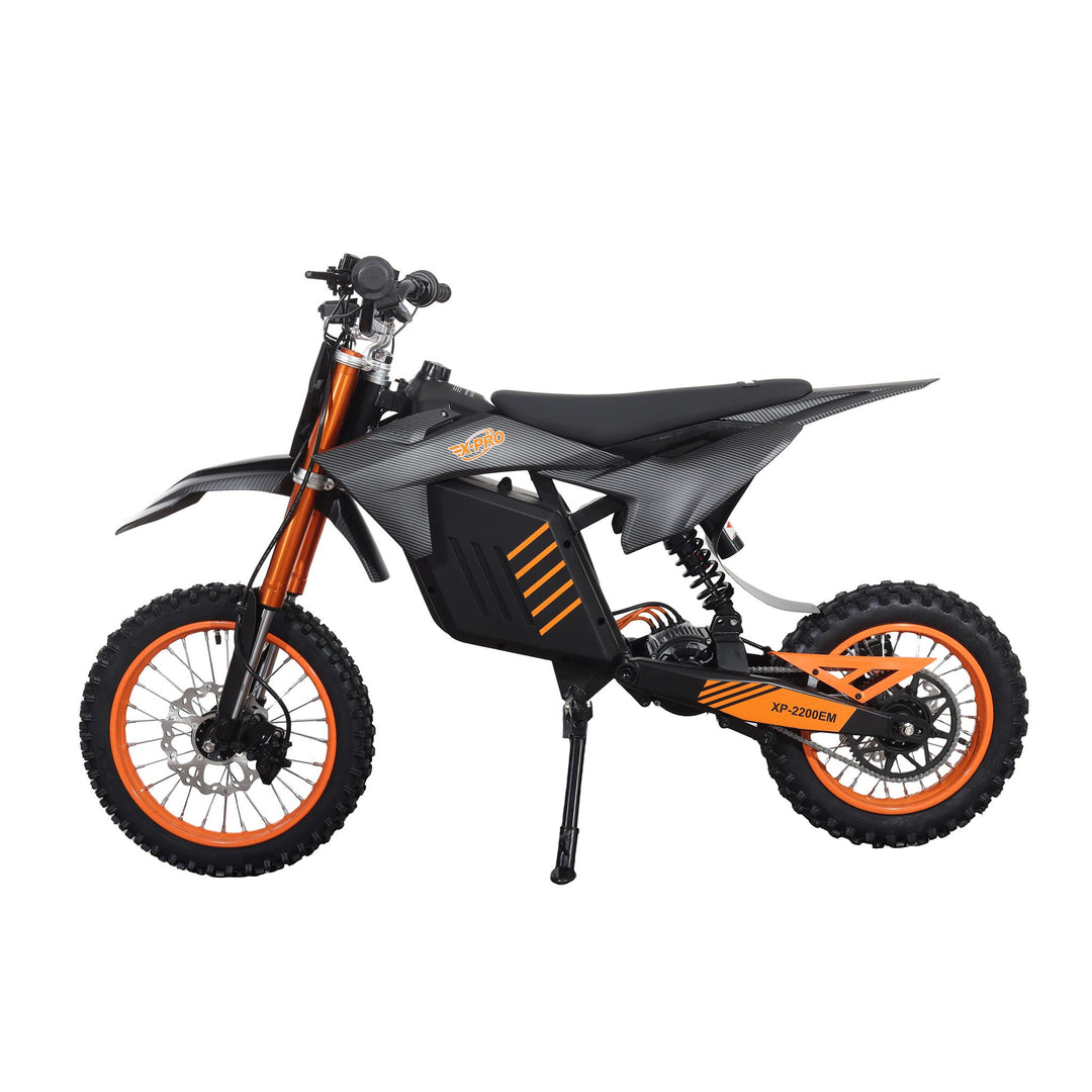 Free Shipping! X-PRO Drax Sport 2700W 48V 23AH Teens Adults Electric Dirt Bike with New Version LED Light! 14"/12" Wheels!