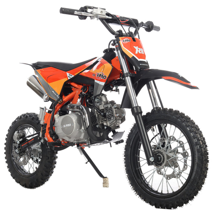 Free Shipping! X-PRO X29 110cc K013 Dirt Bike with Automatic Transmission, Electric Start, Big 14in/12in Tires! Cradle Type Steel Tube Frame!