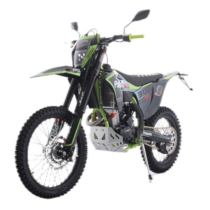 Free Shipping! X-PRO Paladin 300 EFI Dirt Bike with 6-Speed Manual Transmission and Balance Shaft and Dual Overhead Camshaft (DOHC) with Four Valves Engine, Electric Start! Big 21in/18in Wheels!