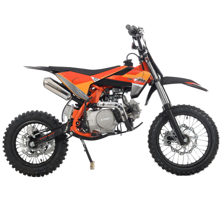 Free Shipping! X-PRO X29 110cc K013 Dirt Bike with Automatic Transmission, Electric Start, Big 14in/12in Tires! Cradle Type Steel Tube Frame!