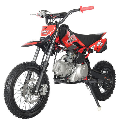 Free Shipping! X-PRO Bolt 125cc Dirt Bike with Automatic Transmission, Electric Start, Big 14in/12in Tires!