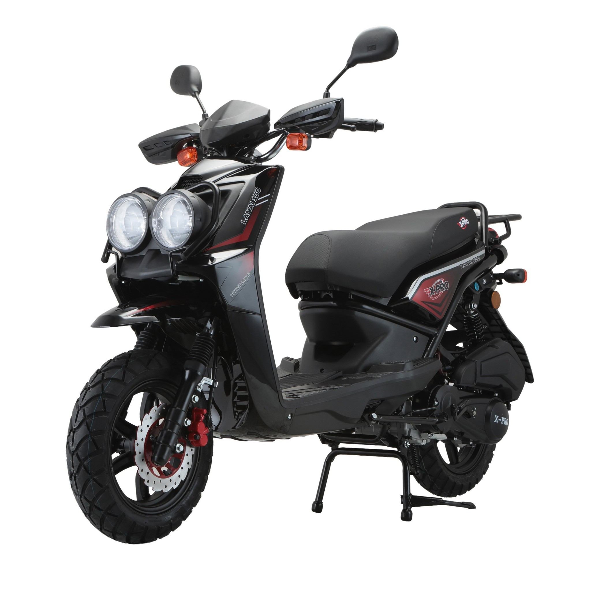 【希少】BLACK PEARL PROTO+ 14-15 GS 173 Free Shipping! X-PRO Lanai 150cc Gas Moped — Dual Headlights, 330