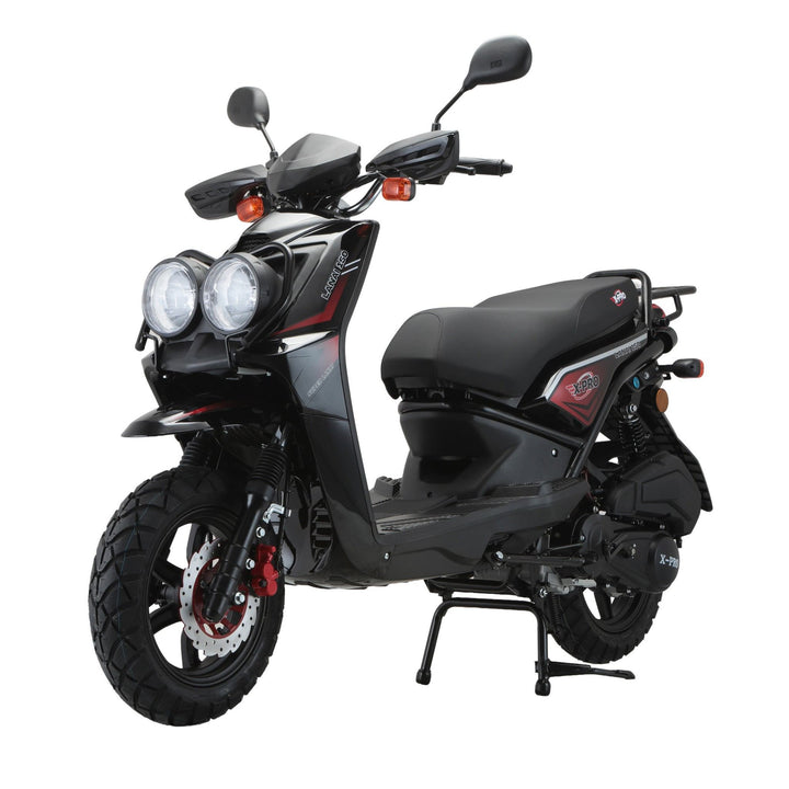 Free Shipping! X-PRO Lanai 150cc Moped Scooter with 12" Aluminum Wheels, Electric/Kick Start, Dual Headlights and Tail Lights!