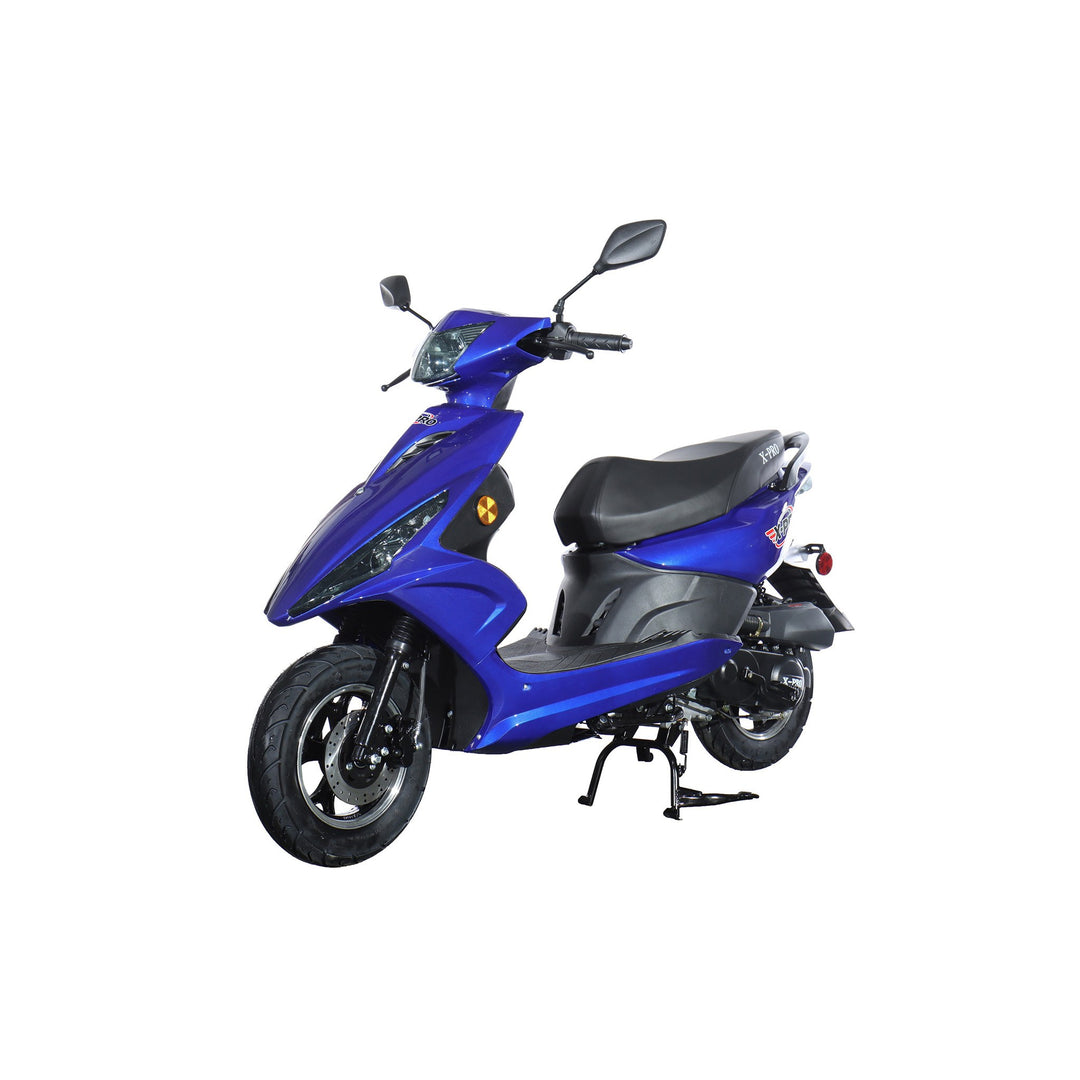 Free Shipping! X-PRO Bali 50cc Moped Scooter with 10" Wheels! Electric/Kick Start! Large LED Headlights!