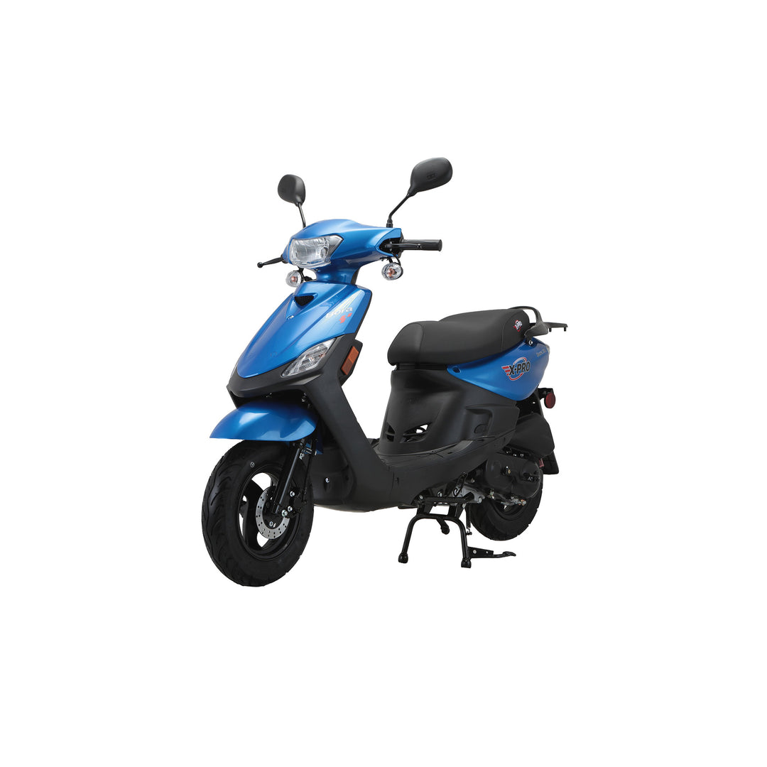 Free Shipping! X-PRO Bora 50cc Moped Scooter with 10" Aluminum Wheels, Electric/Kick Start!