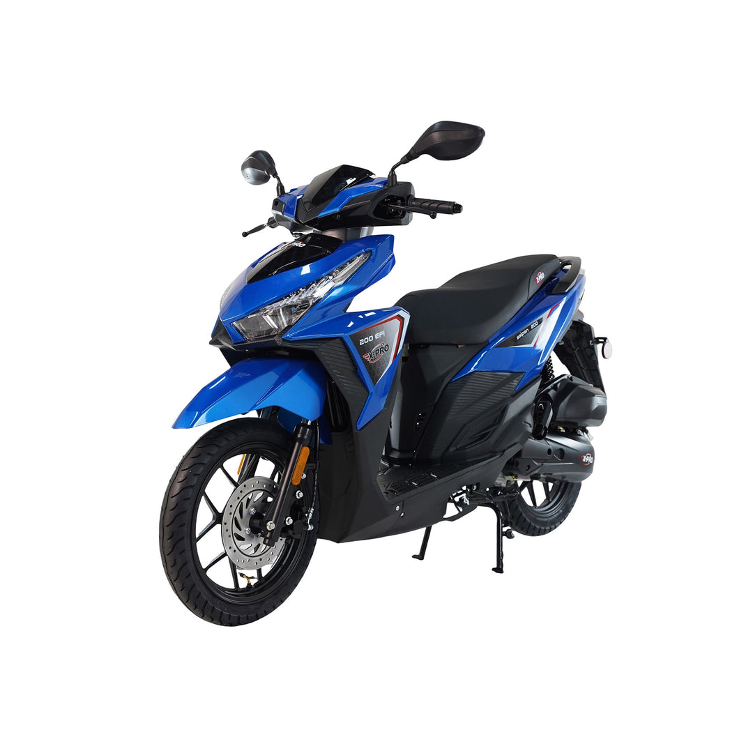Free Shipping! X-PRO Saipan 200 EFI Electronic Fuel Injection Scooter with CVT Transmission, 14" Alloy Wheels, LED Headlights!