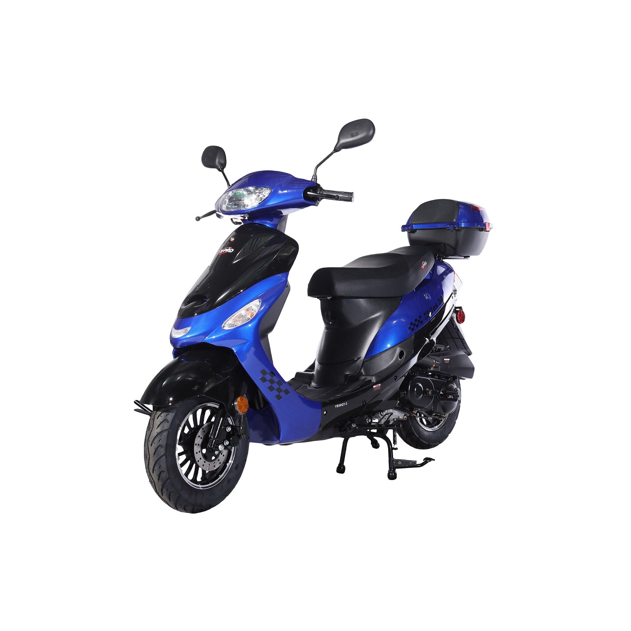 Free Shipping! X-PRO Milos 50 49.6cc Moped — Trunk Included, EPA