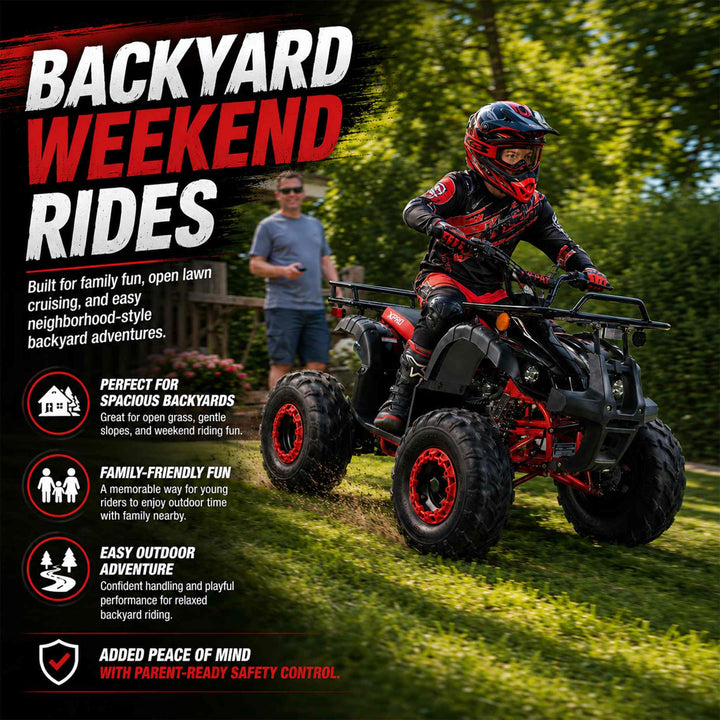 Free shipping! X-PRO Hawk 125cc ATV with Automatic Transmission w/Reverse,  LED Headlights, Remote Control! Big 19in/18inTires!