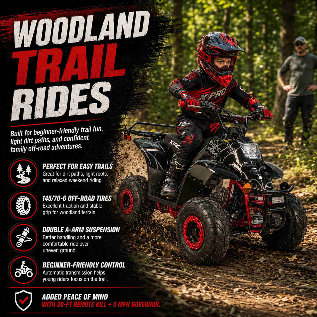 Free shipping! X-PRO 110cc  ATV with Automatic Transmission, with Remote Control! Rear Rack!