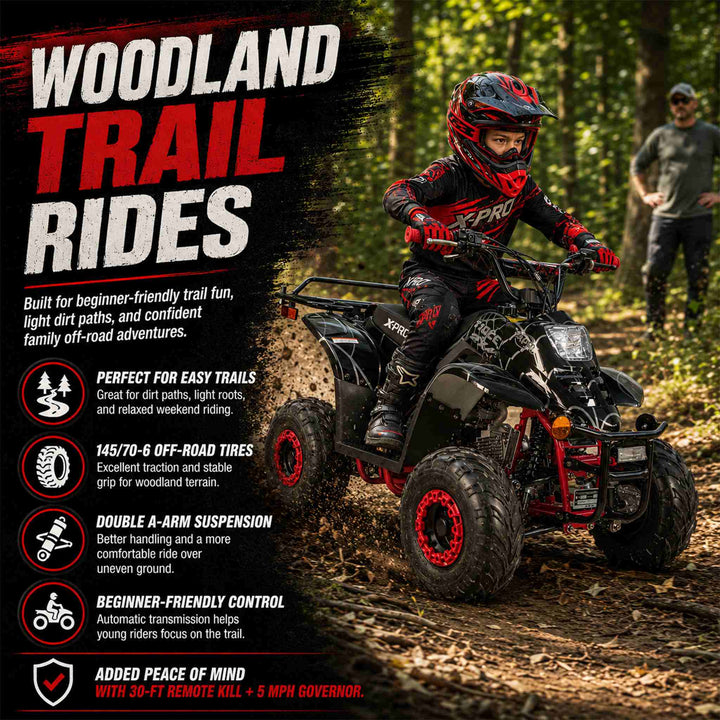 Free shipping! X-PRO 110cc  ATV with Automatic Transmission, with Remote Control! Rear Rack!