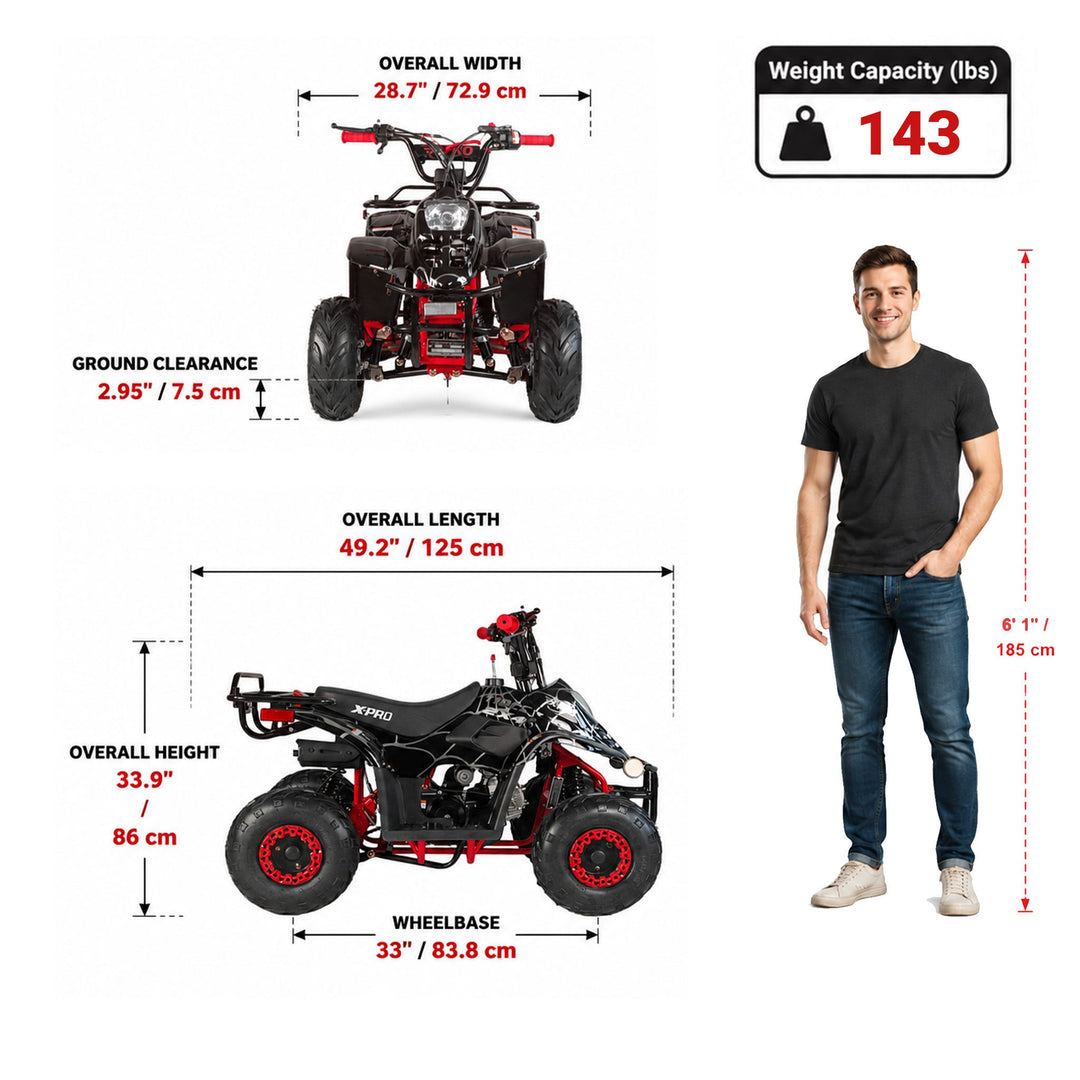 Free shipping! X-PRO 110cc  ATV with Automatic Transmission, with Remote Control! Rear Rack!