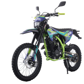 Free Shipping! X-PRO Storm DLX 250 Dirt Bike with All LED Lights and 5-Speed Manual Transmission, Electric/Kick Start! Big 19"/16" Wheels! Zongshen Brand Engine!