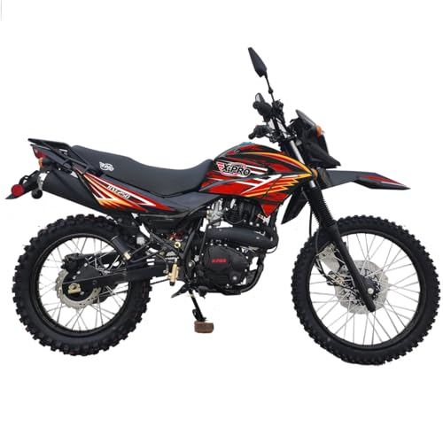 Free Shipping! X-PRO RXE 250 Dual Sports Enduro Dirt Bike with 5-Speed Manual Transmission! Electric/Kick Start, 21in/18in Wheels!