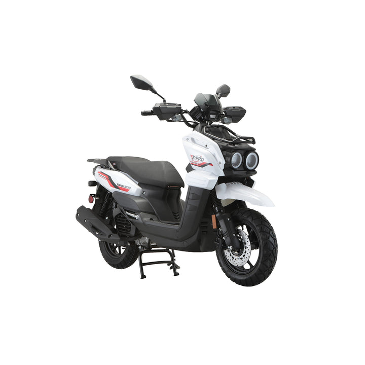 Free Shipping! X-PRO Tank 200 Moped Scooter with 12" Aluminum Wheels! Electric/Kick Start, LED Lights!