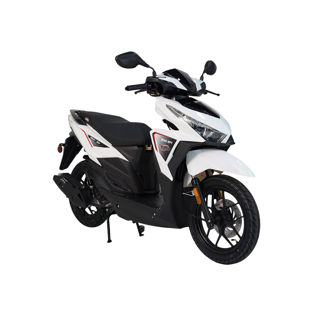 Free Shipping! X-PRO Saipan 200 EFI Electronic Fuel Injection Scooter with CVT Transmission, 14" Alloy Wheels, LED Headlights!