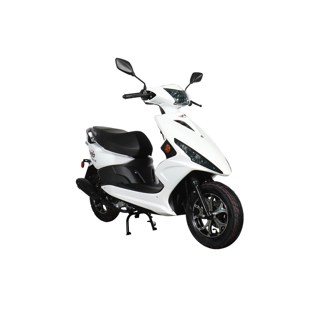 Free Shipping! X-PRO Bali 50cc Moped Scooter with 10" Wheels! Electric/Kick Start! Large LED Headlights!