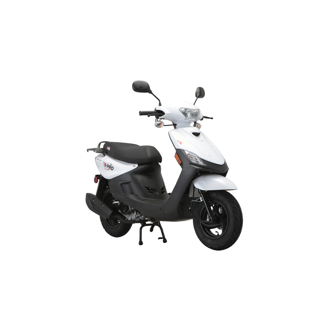 Free Shipping! X-PRO Bora 50cc Moped Scooter with 10" Aluminum Wheels, Electric/Kick Start!