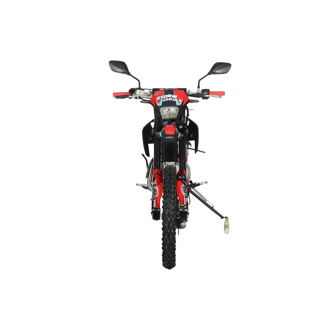 Free Shipping! X-PRO Storm DLX 150 Dirt Bike with All Lights, 4-Speed Manual Transmission, Electric/Kick Start, Big 19in/16in Tires!