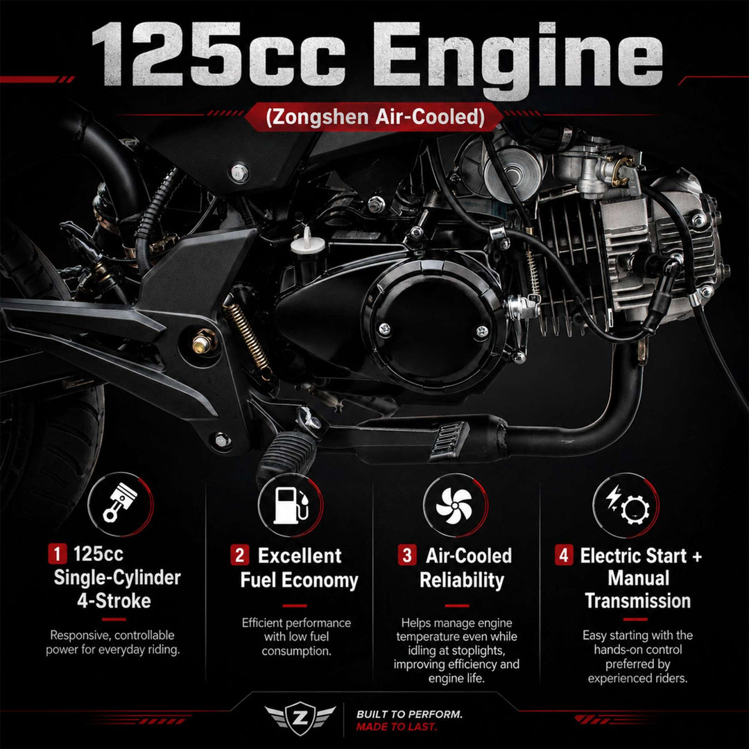 Free shipping! X-PRO 125cc Vader Motorcycle with Manual Transmission, Electric Start! Dual Headlights! Big 12in Wheels!