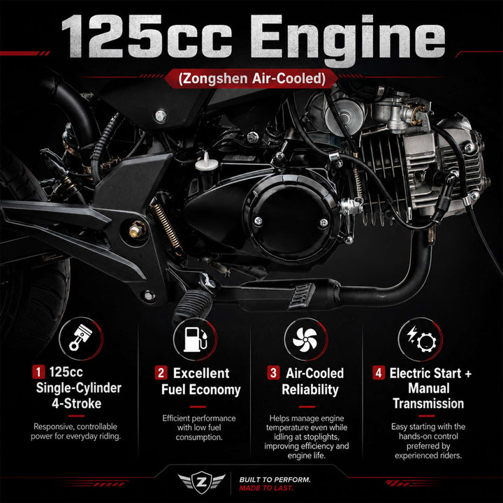 Free shipping! X-PRO 125cc Vader Motorcycle with Manual Transmission, Electric Start! Dual Headlights! Big 12in Wheels!