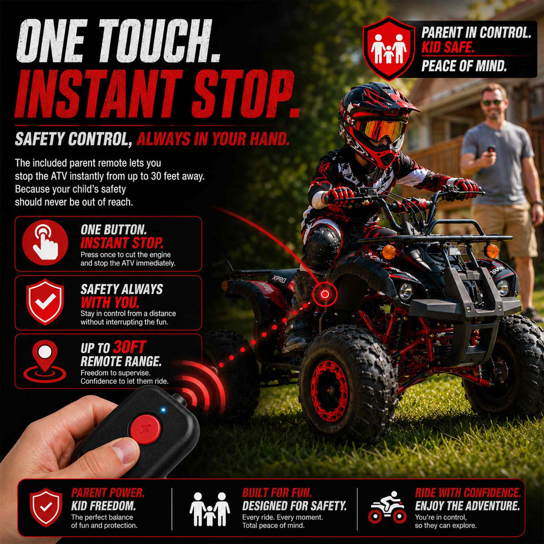 Free shipping! X-PRO 110cc  ATV with Automatic Transmission, with Remote Control! Rear Rack!